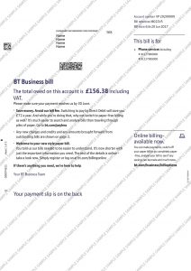 Fake BT Business Bank Statement