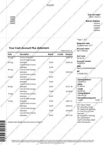 Fake cylde Bank Statement for UK