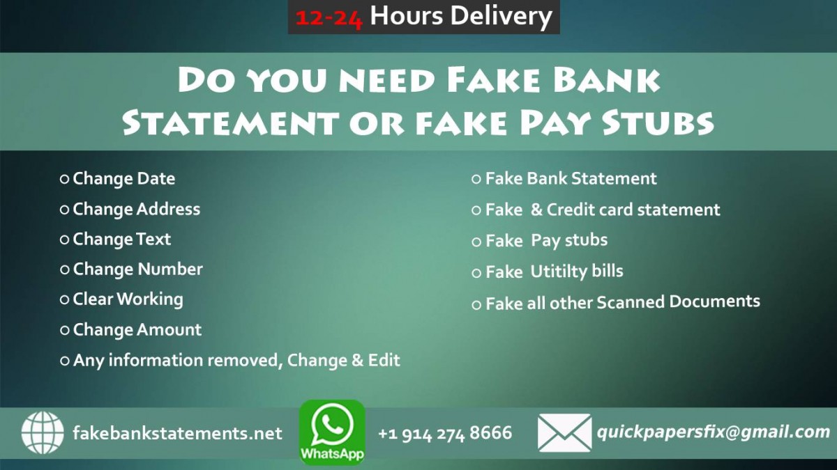 fake bank statement services