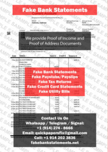 Fake AIB Bank Statements Ireland