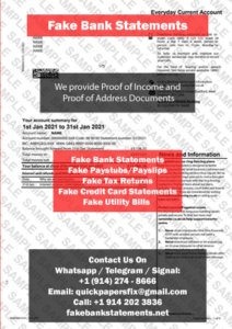 Fake Stander Bank Statements for UK