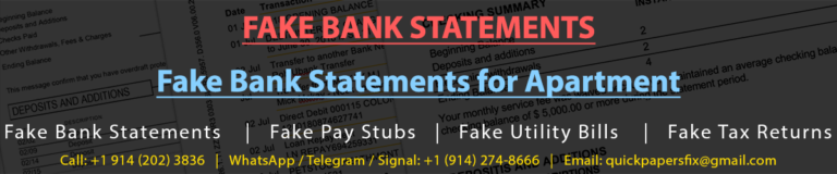 fake bank statements for apartment