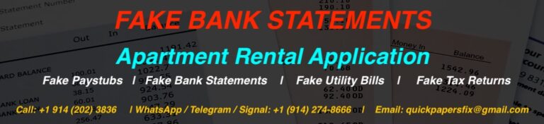 fake bank statements for apartment rental applications
