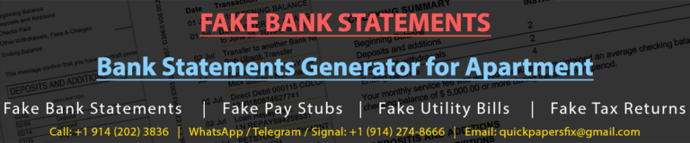 bank statements generator for apartment rental application