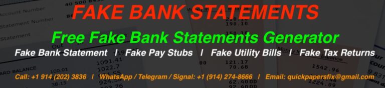 free fake bank statements generator