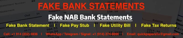 Fake NAB Bank Statement