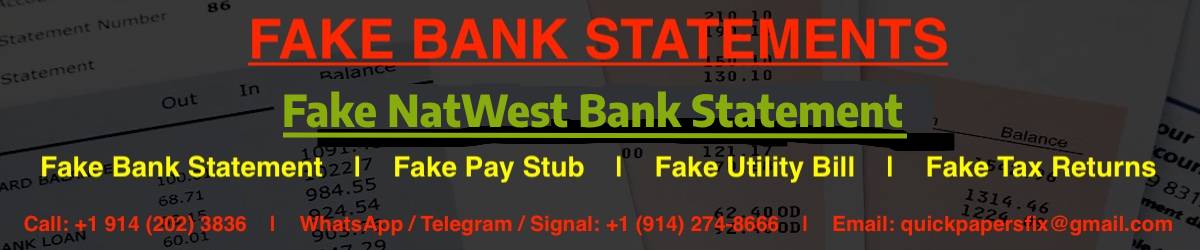 Fake NatWest Bank Statement 