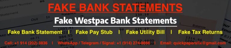 Fake Westpac Bank Statements