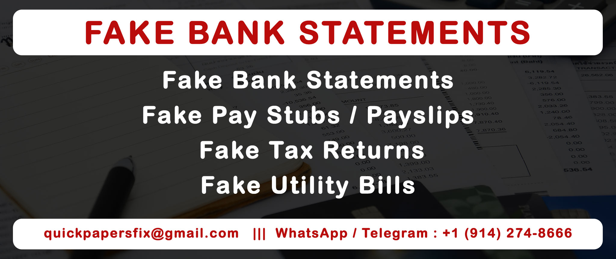 fake bank statements